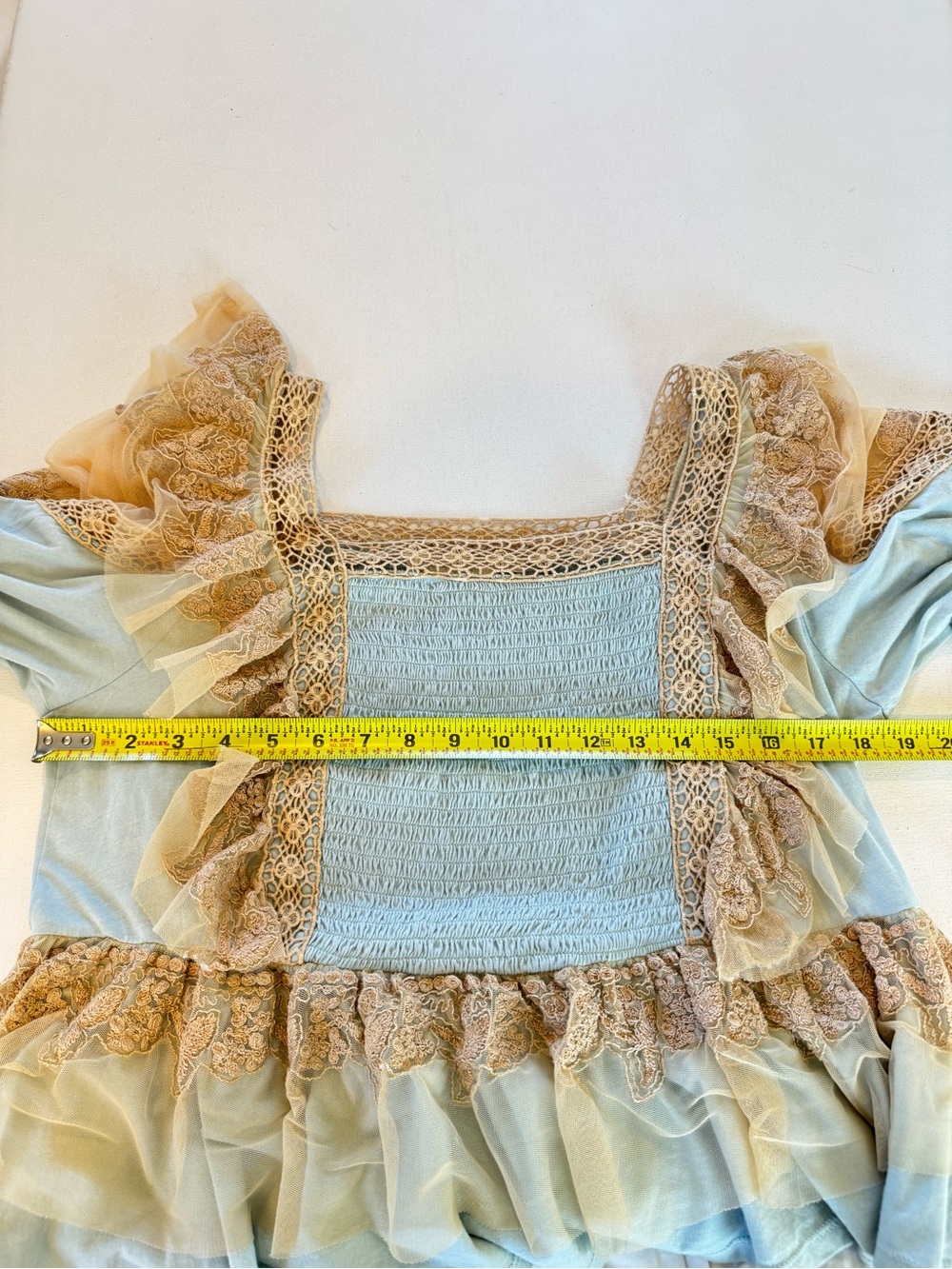 Anthropologie Forever That Girl Ruffled Lace Peplum Top Women’s M Romantic Boho - Picture 12 of 15